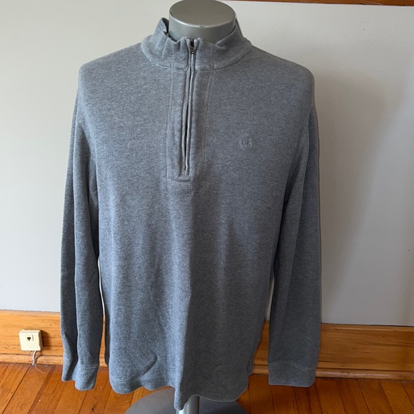 Calvin Klein Gray 1/4 Zip Sweater - Picture 4 of 7
